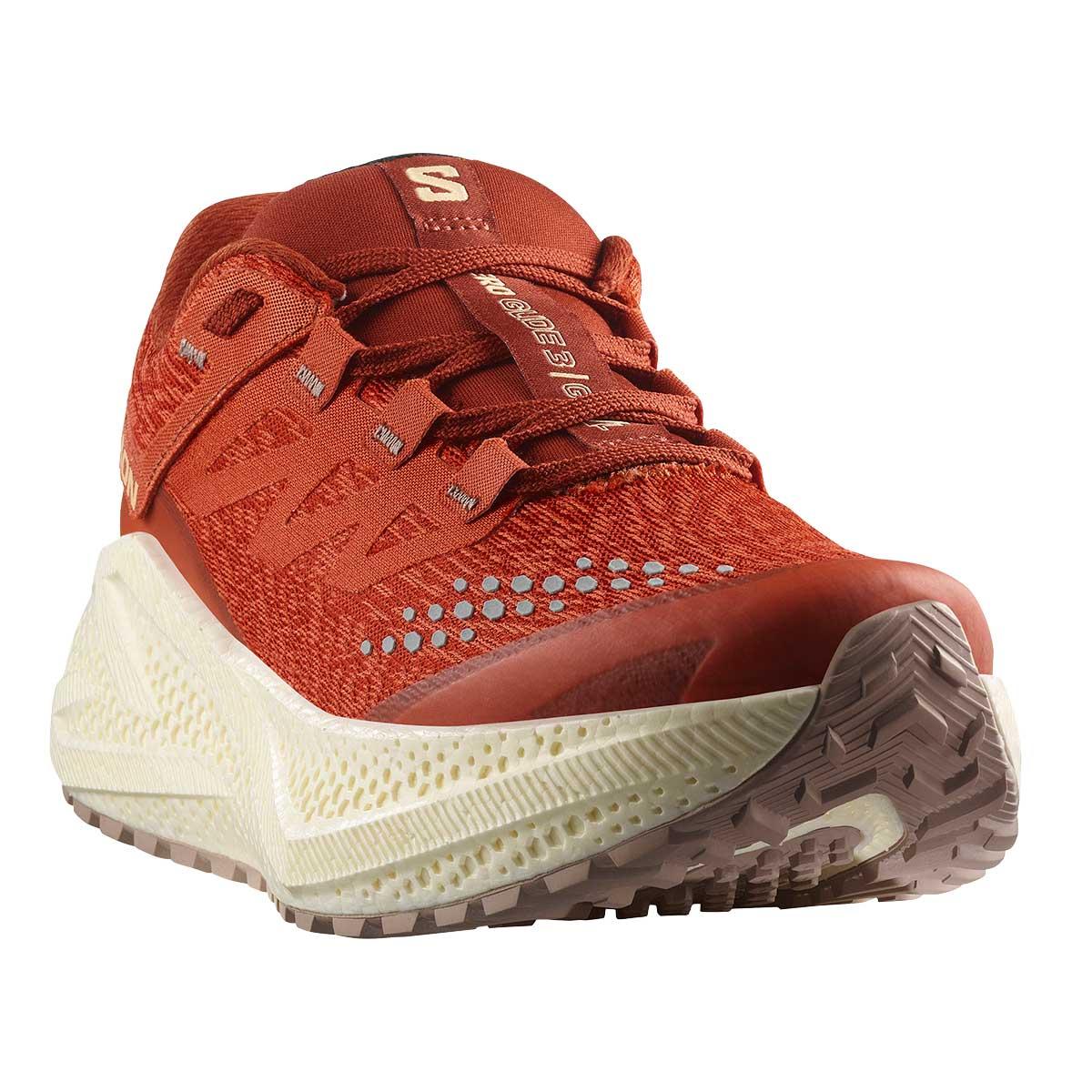 Salomon Aero Glide 3 Gravel Running Shoe Women's in Burnt Ochre Vanilla Ice Etherea